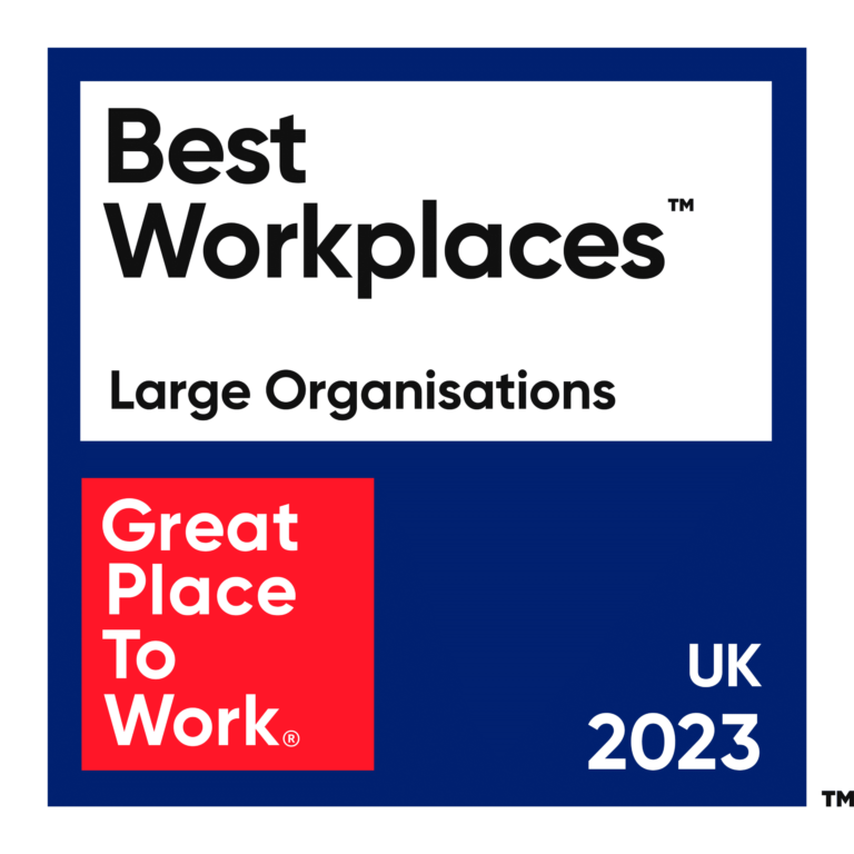 Image of 2023 Uk Best Workplaces Award for Large Organisations poster.