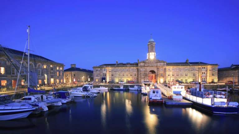 PKF Francis Clark Plymouth and harbour at night