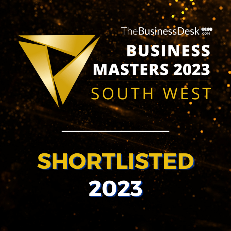 Image of Business Masters South West Awards 2023 recognition of being shortlisted.