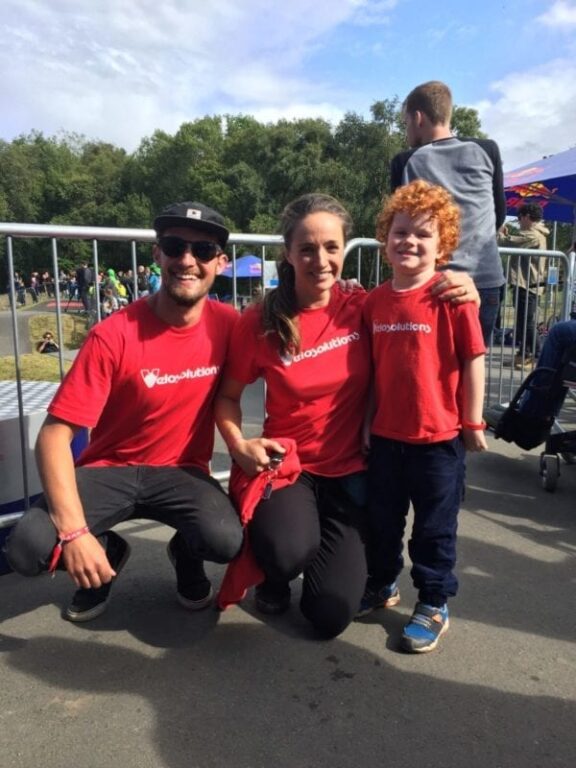 Sophie Abrahams poses with her family in celebration of International Women's Day.