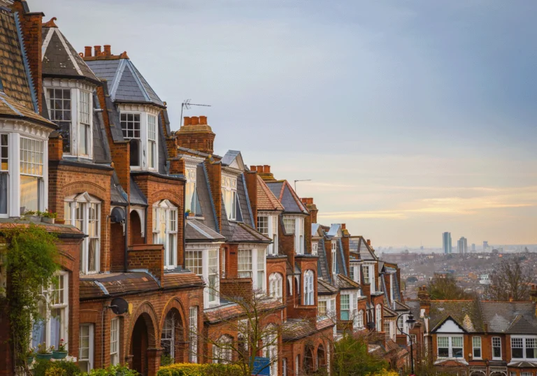 Street of terraced houses
