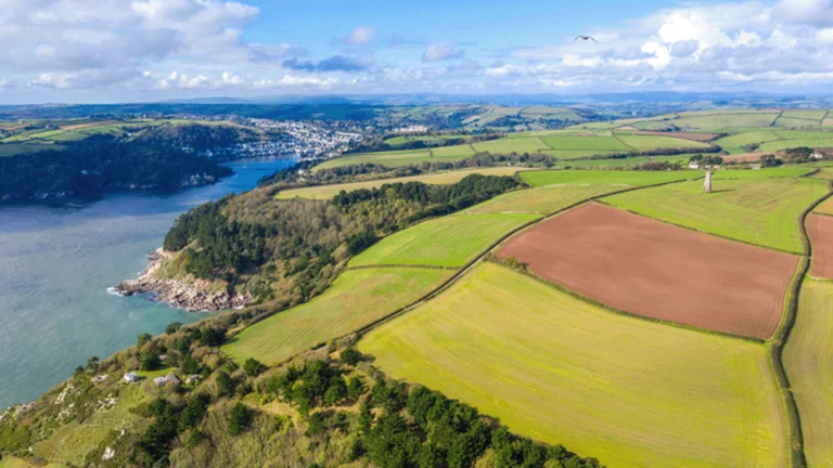 Aerial view of South West coastline