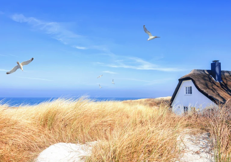 Cottage on sand dunes