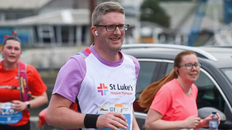 Colleagues running a marathon for Plymouth Hospice