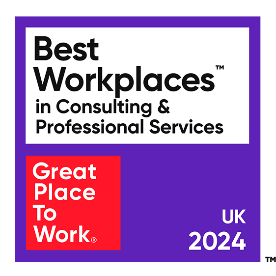 Best workplaces in consulting and professional services 2024 poster.