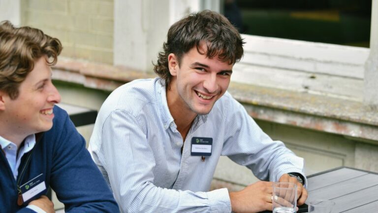 Trainee at the welcome event