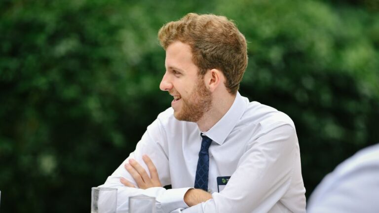 Trainee at the welcome event