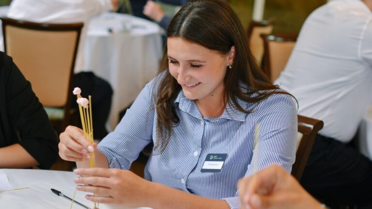 Trainee at the welcome event